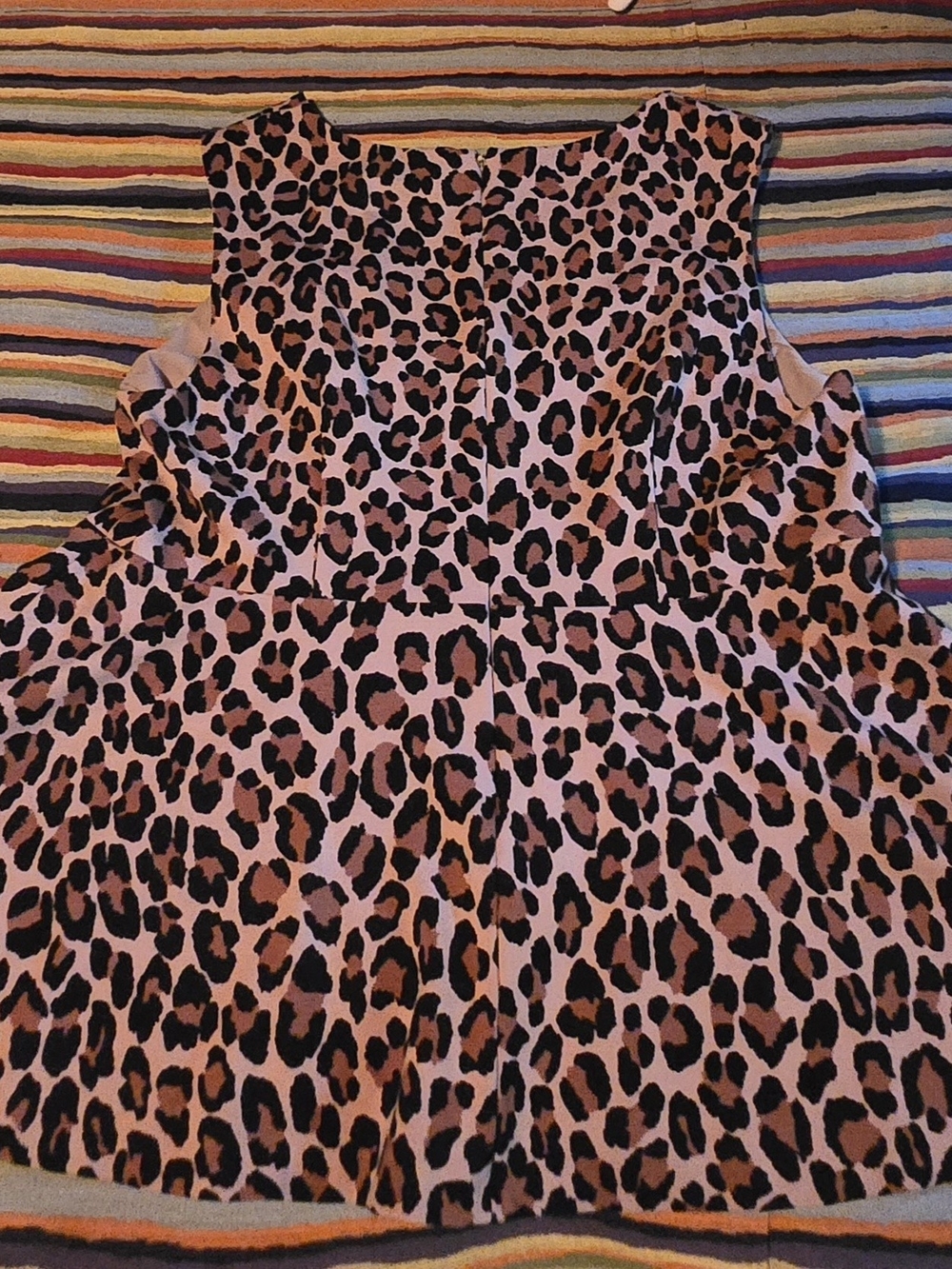 Kate Spade Woman's Tan/Black Leopard Print Sleeveless Peplum Top Size 6 NWOT